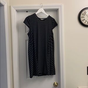 Black and White Striped Mini Dress